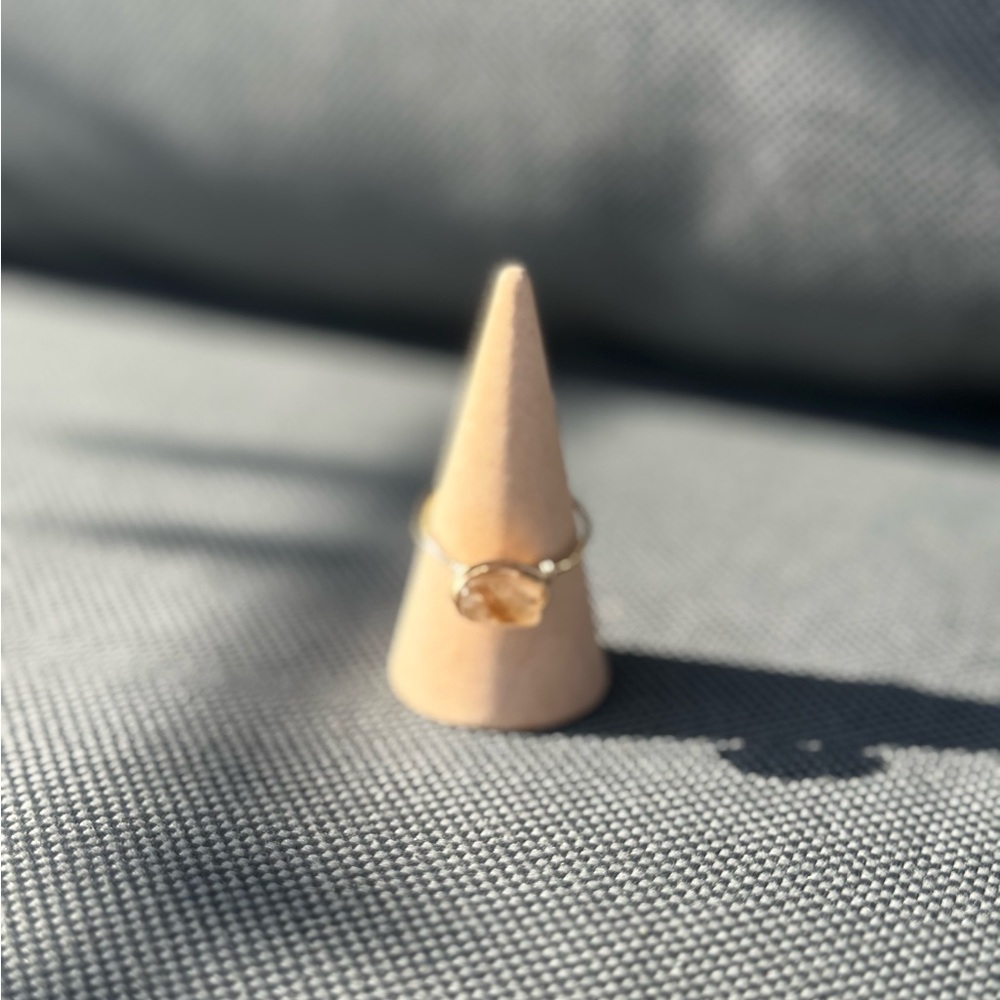 Rutilated quartz Gold-Filled Ring (size: 7) - Picture 7 of 7